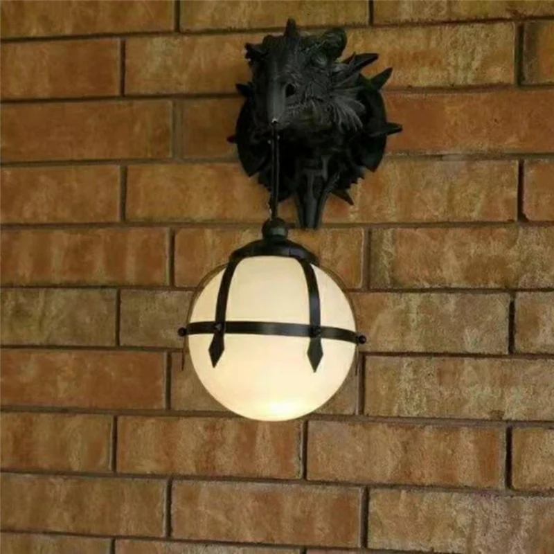 Dragon Wall Lamp – Medieval Fantasy Decoration
