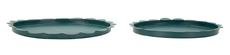 Svuotatasche Saturno Rot, Ottanio Coppia Ø33x2 cm in Metallo Verde acqua