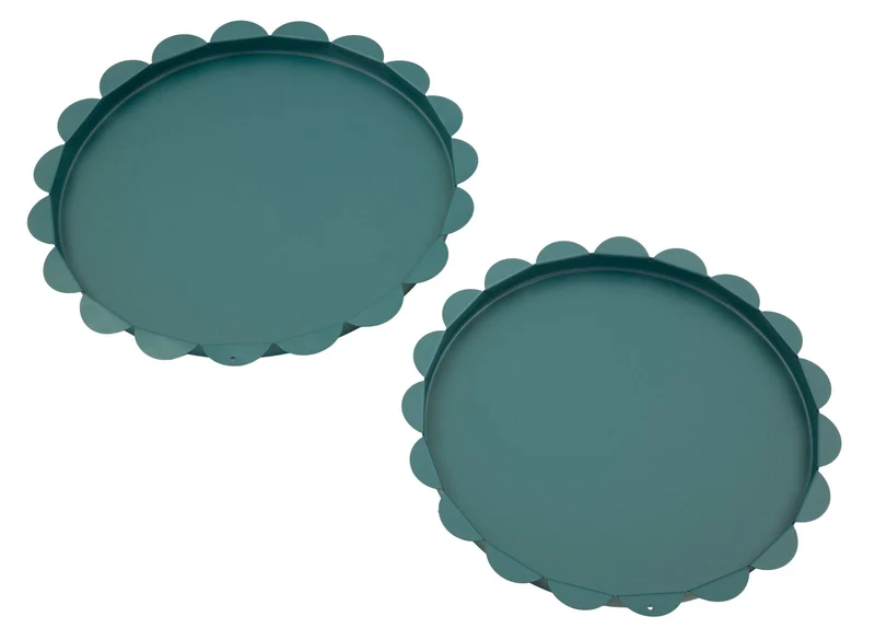 Svuotatasche Saturno Rot, Ottanio Coppia Ø33x2 cm in Metallo Verde acqua