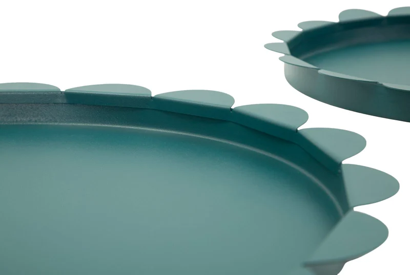 Svuotatasche Saturno Rot, Ottanio Coppia Ø33x2 cm in Metallo Verde acqua