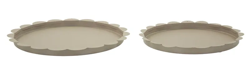 Svuotatasche Saturno Rot, Tortora Coppia Ø33x2 cm in Metallo Grigio tortora