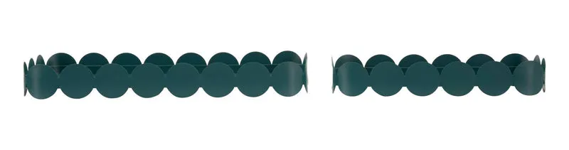 Svuotatasche Saturno Rett, Ottanio Coppia 40x16,5x4,5 cm in Metallo Verde acqua