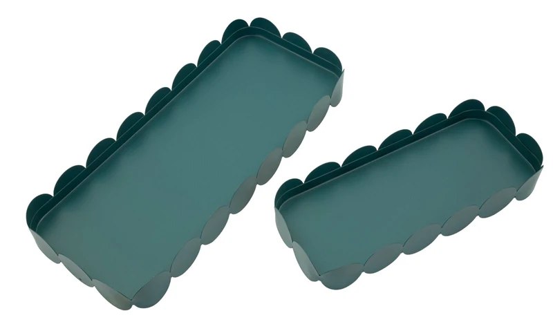 Svuotatasche Saturno Rett, Ottanio Coppia 40x16,5x4,5 cm in Metallo Verde acqua