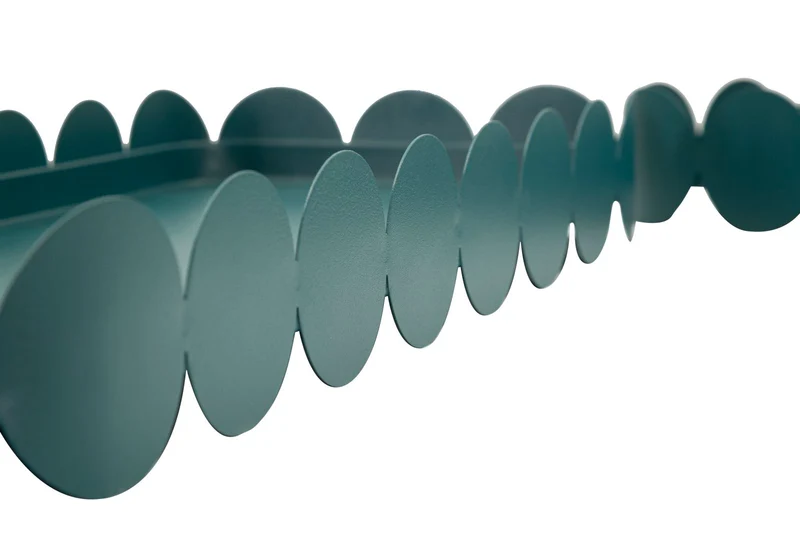 Svuotatasche Saturno Rett, Ottanio Coppia 40x16,5x4,5 cm in Metallo Verde acqua