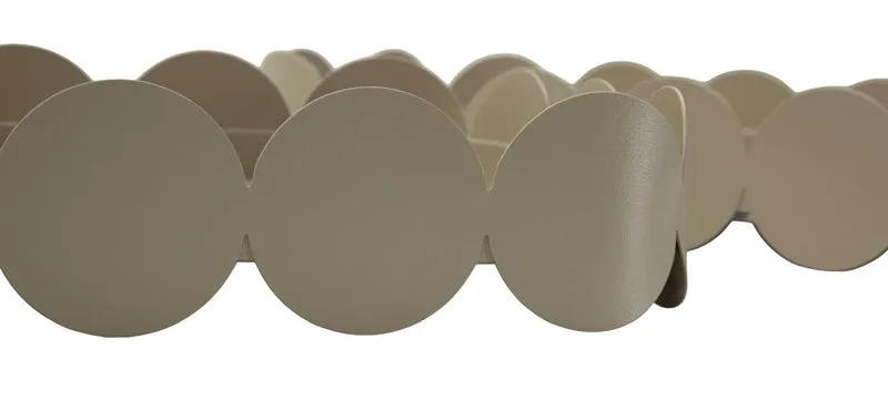 Svuotatasche Saturno Rett, Tortora Coppia 40x16,5x4,5 cm in Metallo Grigio tortora