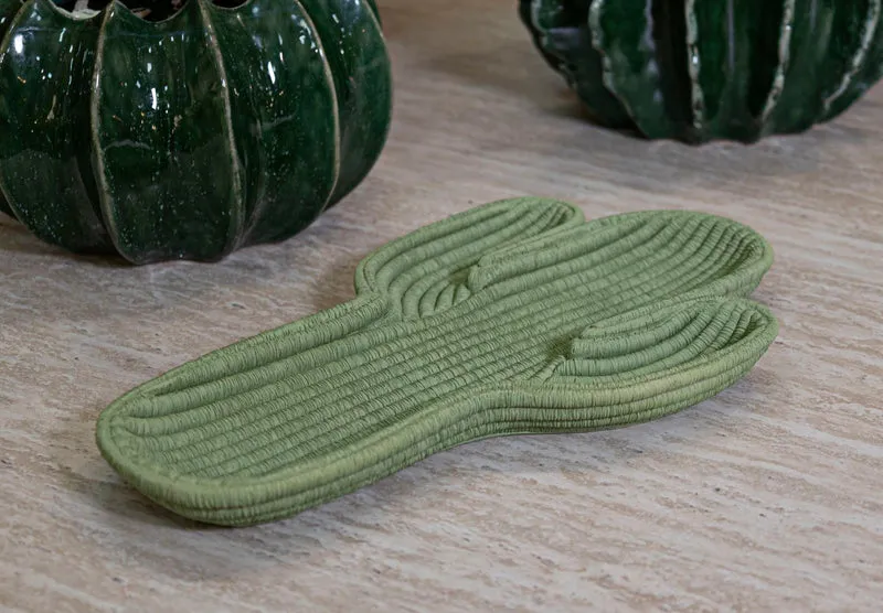Svuotatasche Cactus 34x3x20 cm in Resina Verde