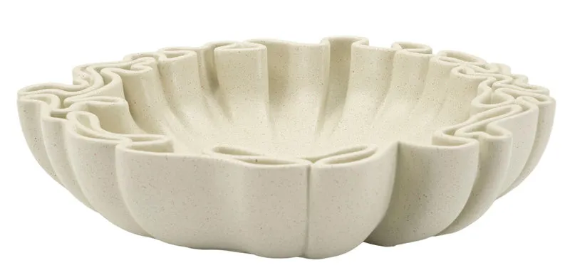 Svuotatasche Stons 30,5x29x7,5 cm in Resina Crema