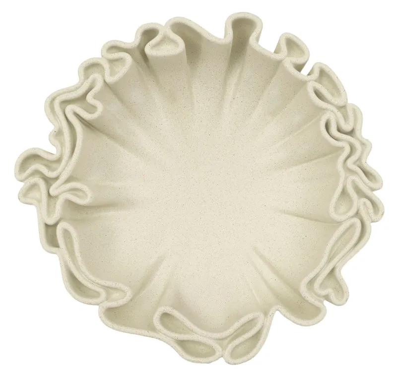 Svuotatasche Stons 30,5x29x7,5 cm in Resina Crema