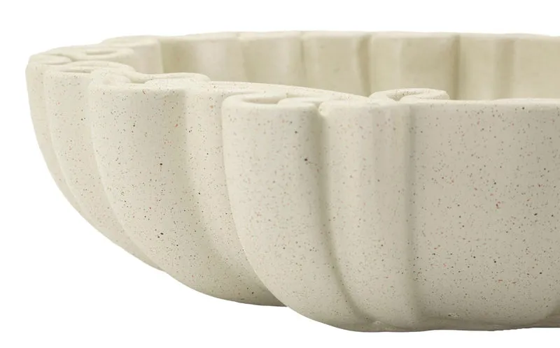 Svuotatasche Stons 30,5x29x7,5 cm in Resina Crema