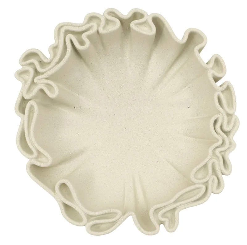 Svuotatasche Stons 40,5x38,5x9,5 cm in Resina Crema