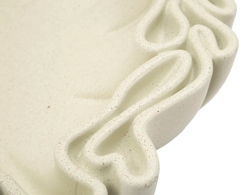 Svuotatasche Stons 40,5x38,5x9,5 cm in Resina Crema