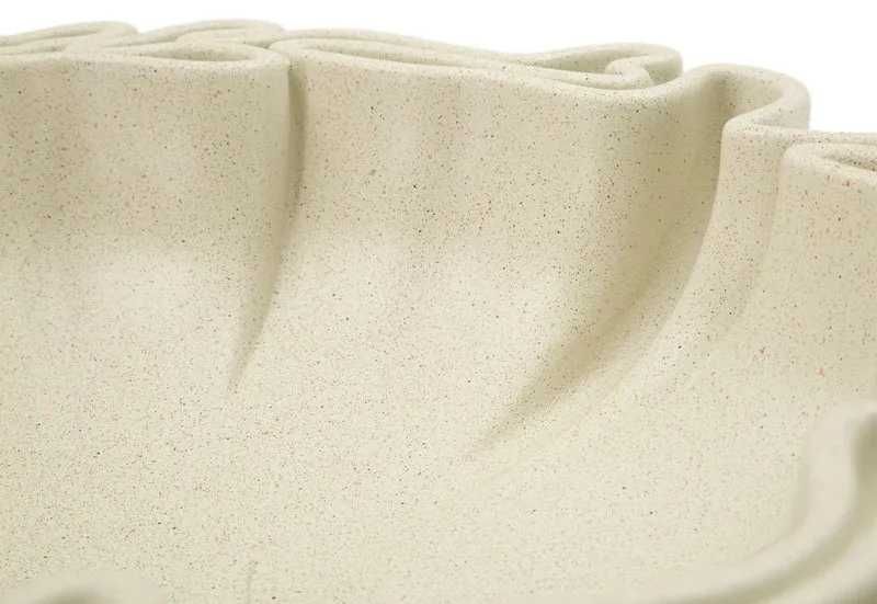 Svuotatasche Stons 40,5x38,5x9,5 cm in Resina Crema