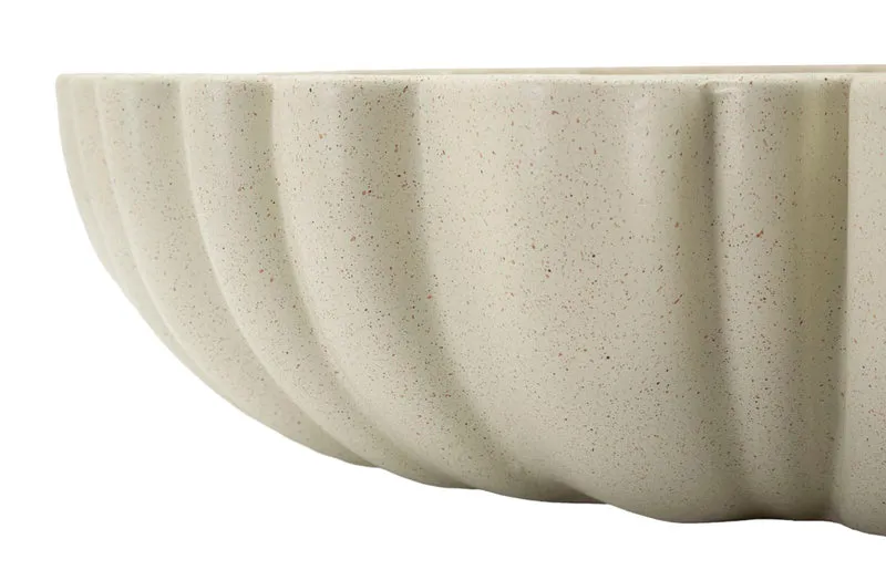 Svuotatasche Stons 40,5x38,5x9,5 cm in Resina Crema