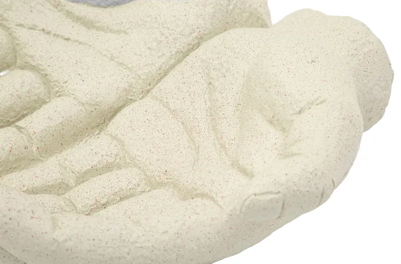 Svuotatasche Hands Stons 22,7x20x7,3 cm in Resina Crema