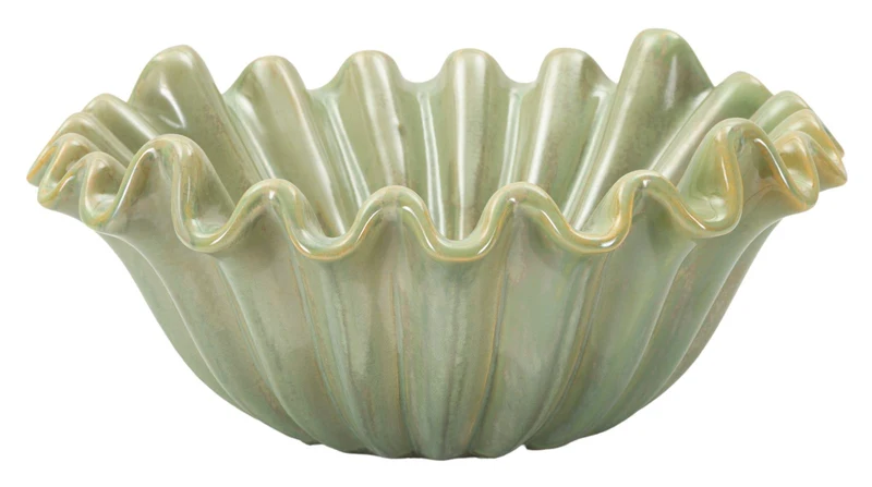 Svuotatasche Venice Ø33x14,5 cm in Ceramica Verde
