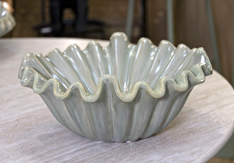Svuotatasche Venice Ø33x14,5 cm in Ceramica Verde