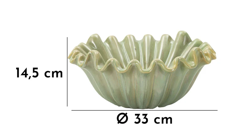 Svuotatasche Venice Ø33x14,5 cm in Ceramica Verde