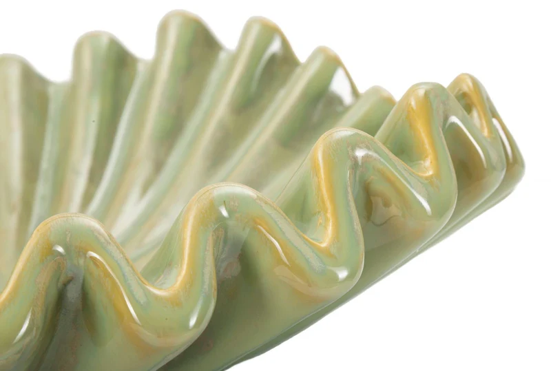 Svuotatasche Venice Ø40x13 cm in Ceramica Verde