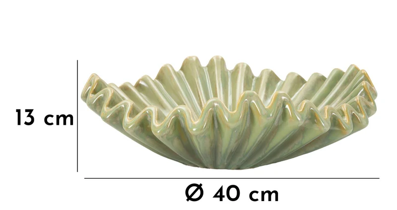 Svuotatasche Venice Ø40x13 cm in Ceramica Verde