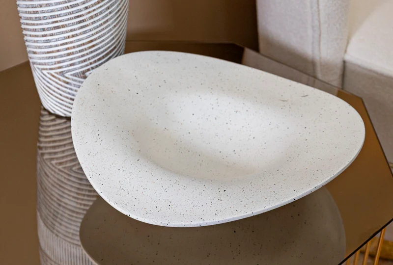 Svuotatasche Resina Elegant 41x12x41 cm in Resina Crema