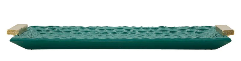 Svuotatasche Grent 34x19,5x3 cm in Resina Verde e Oro