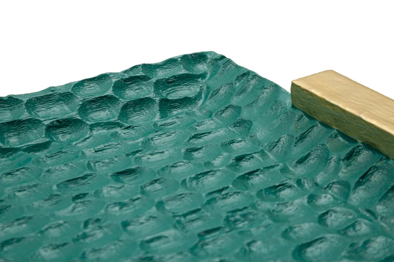 Svuotatasche Grent 34x19,5x3 cm in Resina Verde e Oro