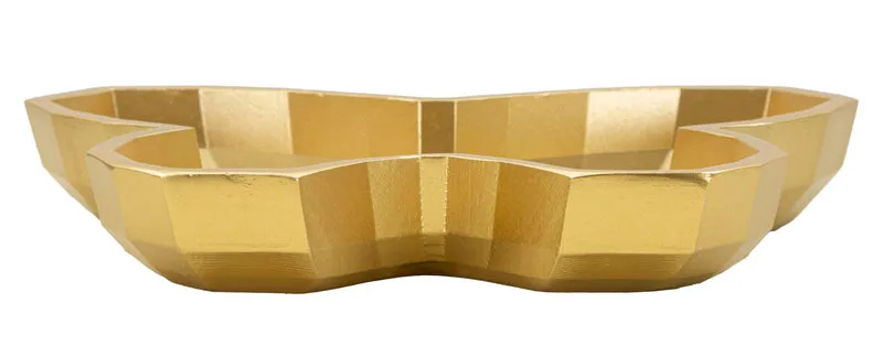 Svuotatasche Butterfly 20,5x17,5x3 cm in Resina Oro
