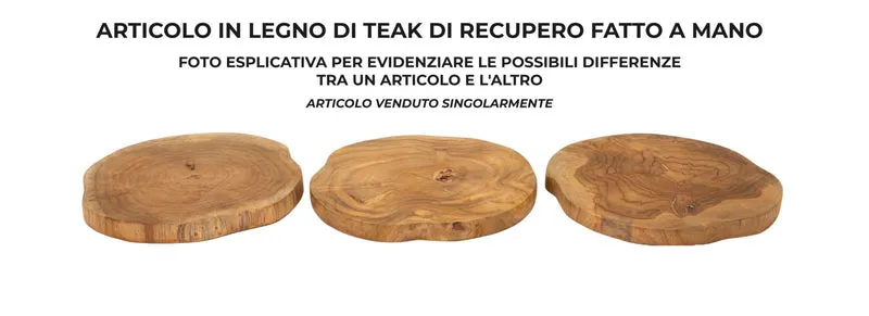 Svuotatasche Pokon Ø24x2 cm in Teak Riciclato