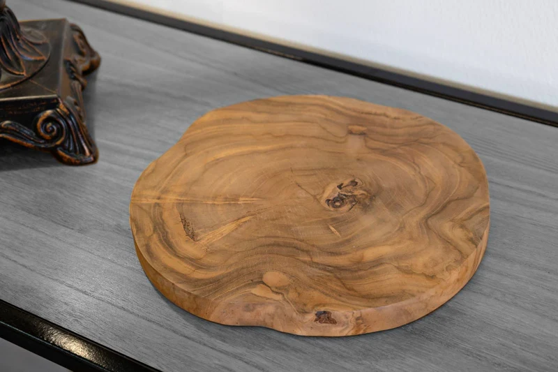 Svuotatasche Pokon Ø24x2 cm in Teak Riciclato