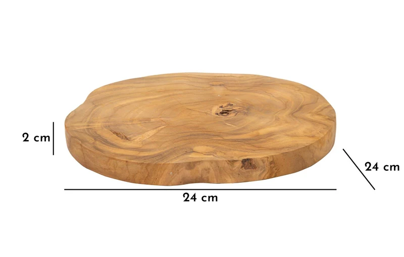 Svuotatasche Pokon Ø24x2 cm in Teak Riciclato