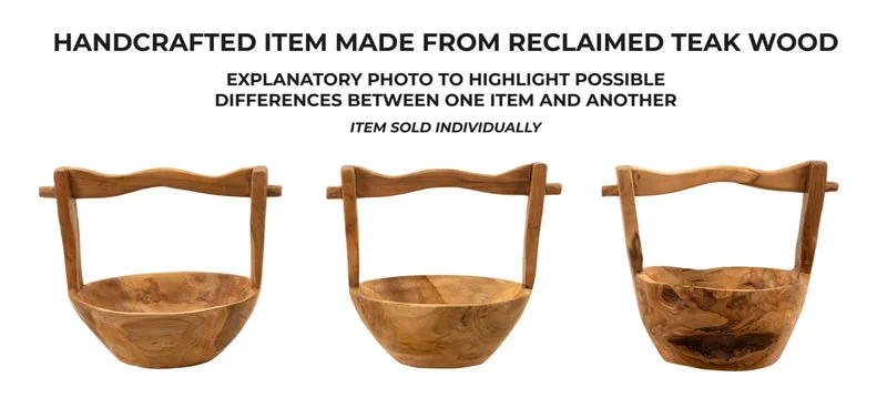 Svuotatasche Timbo 32x25x27 cm in Teak Riciclato
