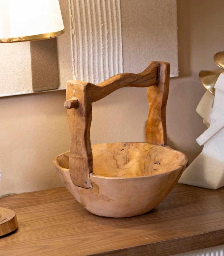 Svuotatasche Timbo 32x25x27 cm in Teak Riciclato