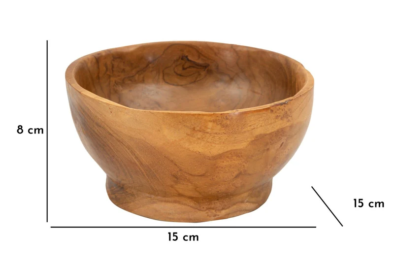Svuotatasche Butot Ø15x8 cm in Teak Riciclato