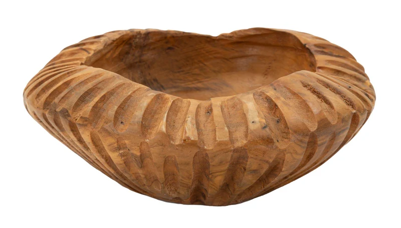 Svuotatasche Geris Ø19x8 cm in Teak Riciclato