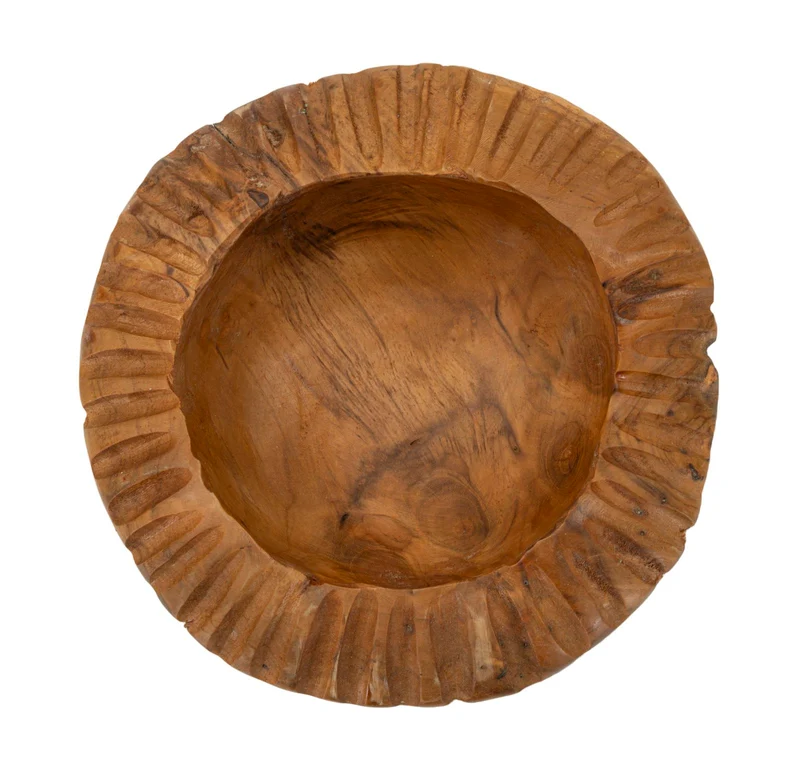 Svuotatasche Geris Ø19x8 cm in Teak Riciclato
