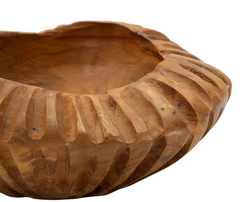 Svuotatasche Geris Ø19x8 cm in Teak Riciclato