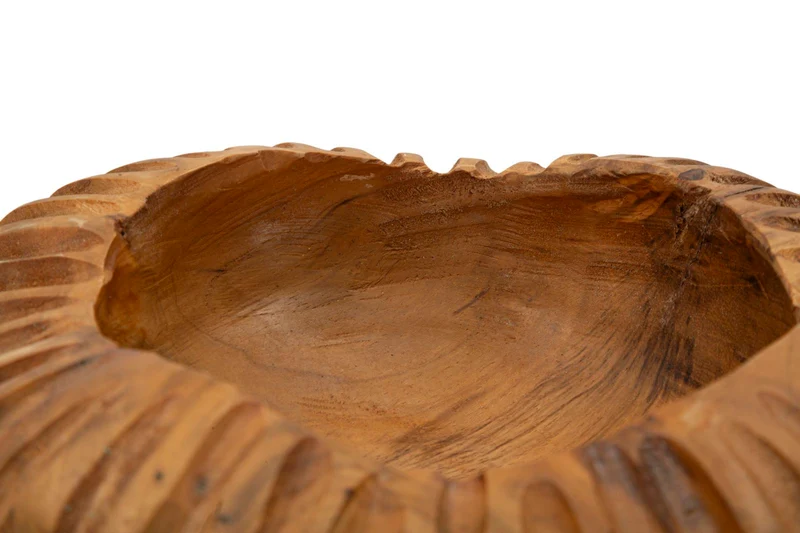 Svuotatasche Geris Ø19x8 cm in Teak Riciclato