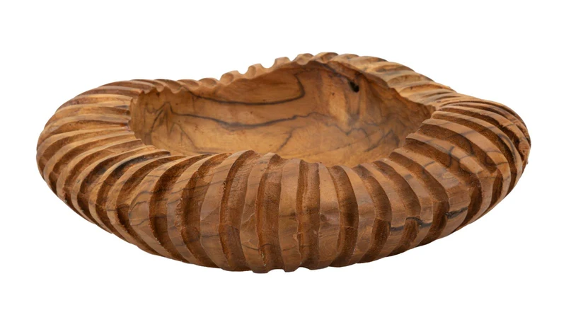 Svuotatasche Geris Ø29x7 cm in Teak Riciclato