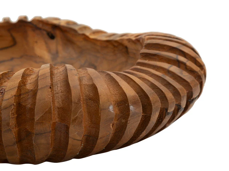 Svuotatasche Geris Ø29x7 cm in Teak Riciclato