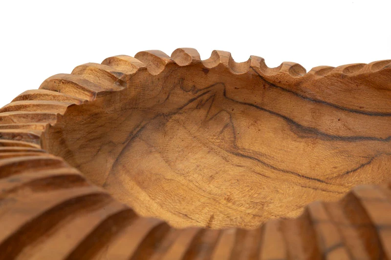 Svuotatasche Geris Ø29x7 cm in Teak Riciclato