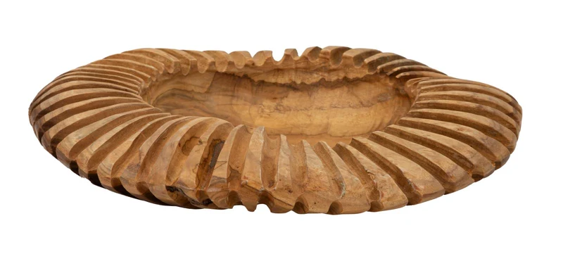 Svuotatasche Geris Ø35x7 cm in Teak Riciclato
