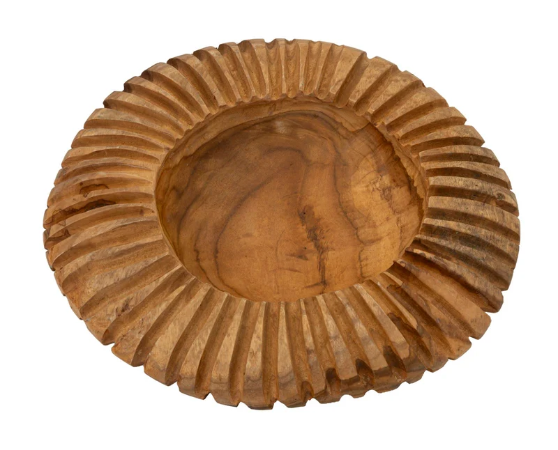 Svuotatasche Geris Ø35x7 cm in Teak Riciclato