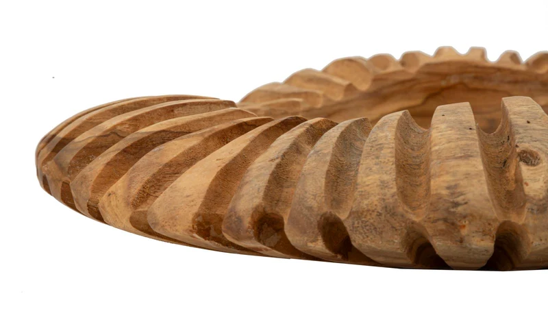 Svuotatasche Geris Ø35x7 cm in Teak Riciclato