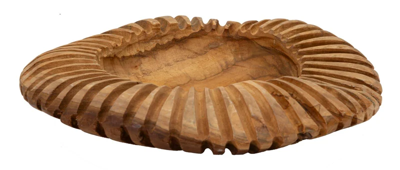 Svuotatasche Geris Ø35x7 cm in Teak Riciclato