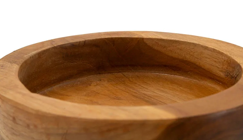 Svuotatasche Erusi Simple Ø15x9,5 cm in Teak Riciclato