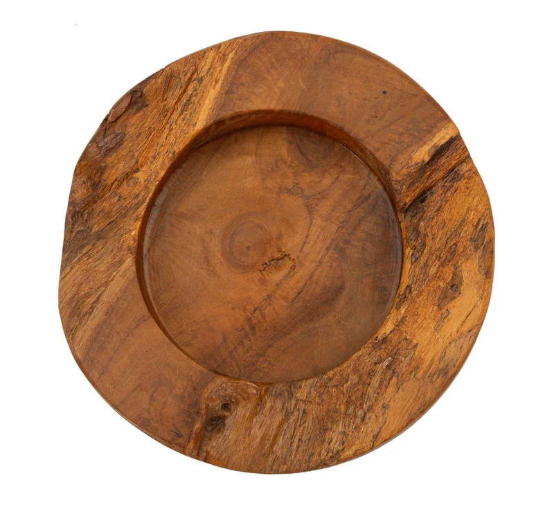 Svuotatasche Erusi Plus Ø21x6 cm in Teak Riciclato