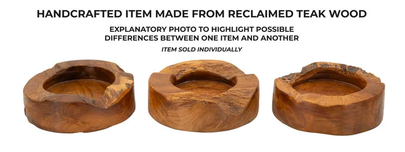 Svuotatasche Erusi Plus Ø21x6 cm in Teak Riciclato