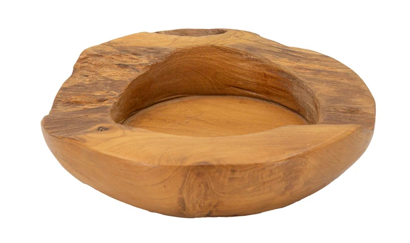 Svuotatasche Erusi Ø20x6 cm in Teak Riciclato