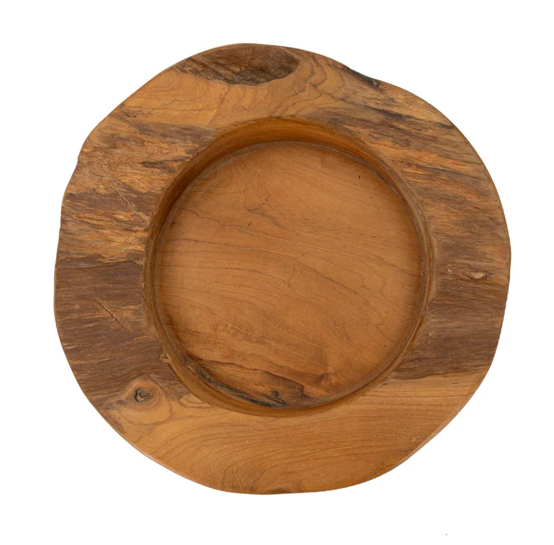 Svuotatasche Erusi Ø20x6 cm in Teak Riciclato
