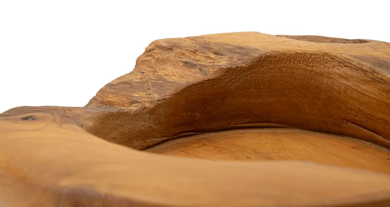 Svuotatasche Erusi Ø20x6 cm in Teak Riciclato